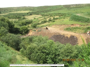 A zona de servidume do rego do Turia cando se estaba iniciando a explotación