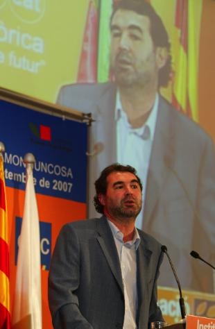 Quintana, nun momento da súa intervención deste sábado en Barcelona