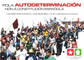 Cartaz da manifestación do 6 de decembro