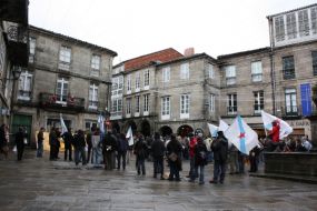 A praza do Toural, no momento da concentración de Causa Galiza