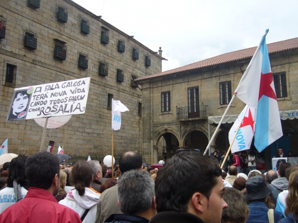 A manifestación, na Quintana